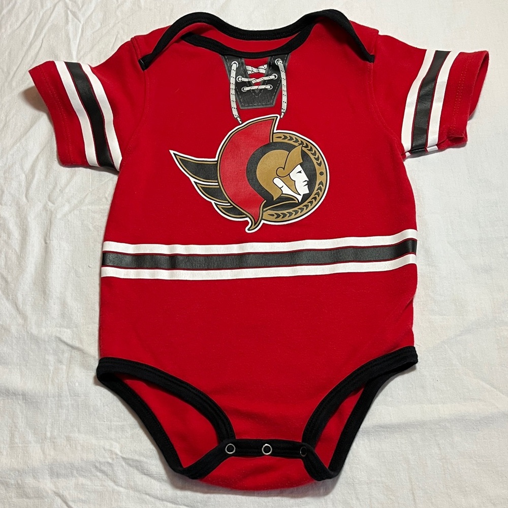 24M  Ottawa Senators NHL Red and Black Kids Bodysuit